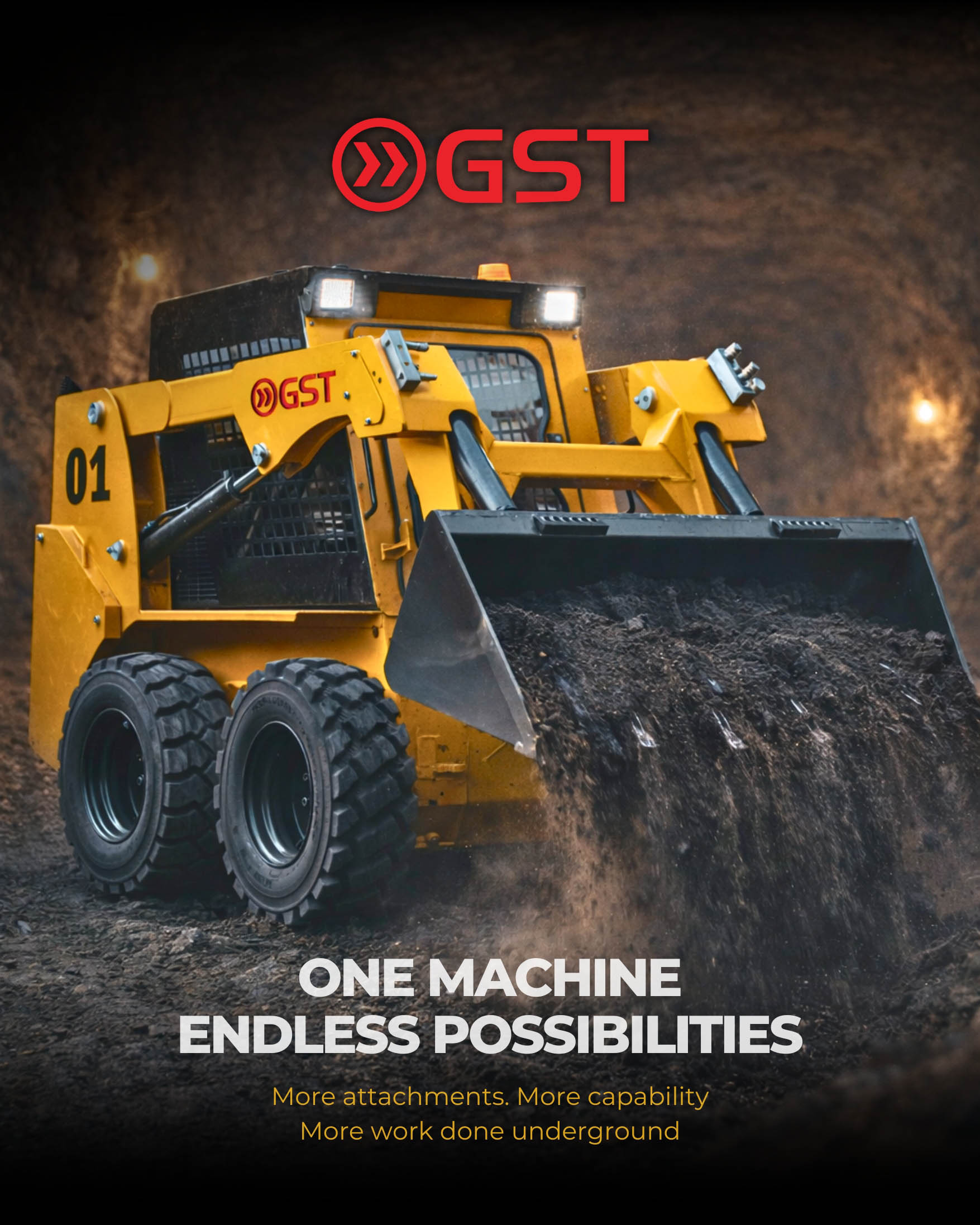 Skid Steer Mini Loader (GST S-Kid) - GST Mining Machines South Africa